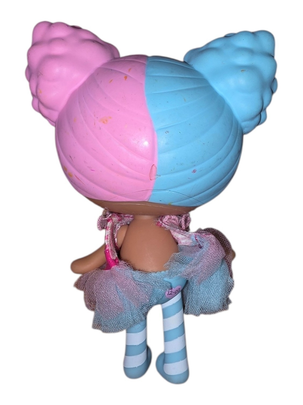 Pink & Blue Plush Hair Doll for Kids - Cute Bow Tutu Toy - Picture 4 of 8